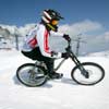 Mountainbiker auf der Piste