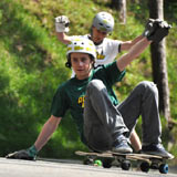 Julian Roth zeigt einen Toeside-Slide. Foto: Michael Brönnimann