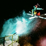 Siegerfoto bei den Freeskiern. Foto: Dominik Steindl