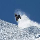 Tom Leitner Frontflip beim Swatch Skiers Cup. Foto: D. Daher